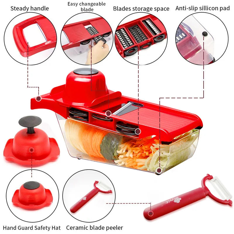 Vegetable Cutter with Steel Blade