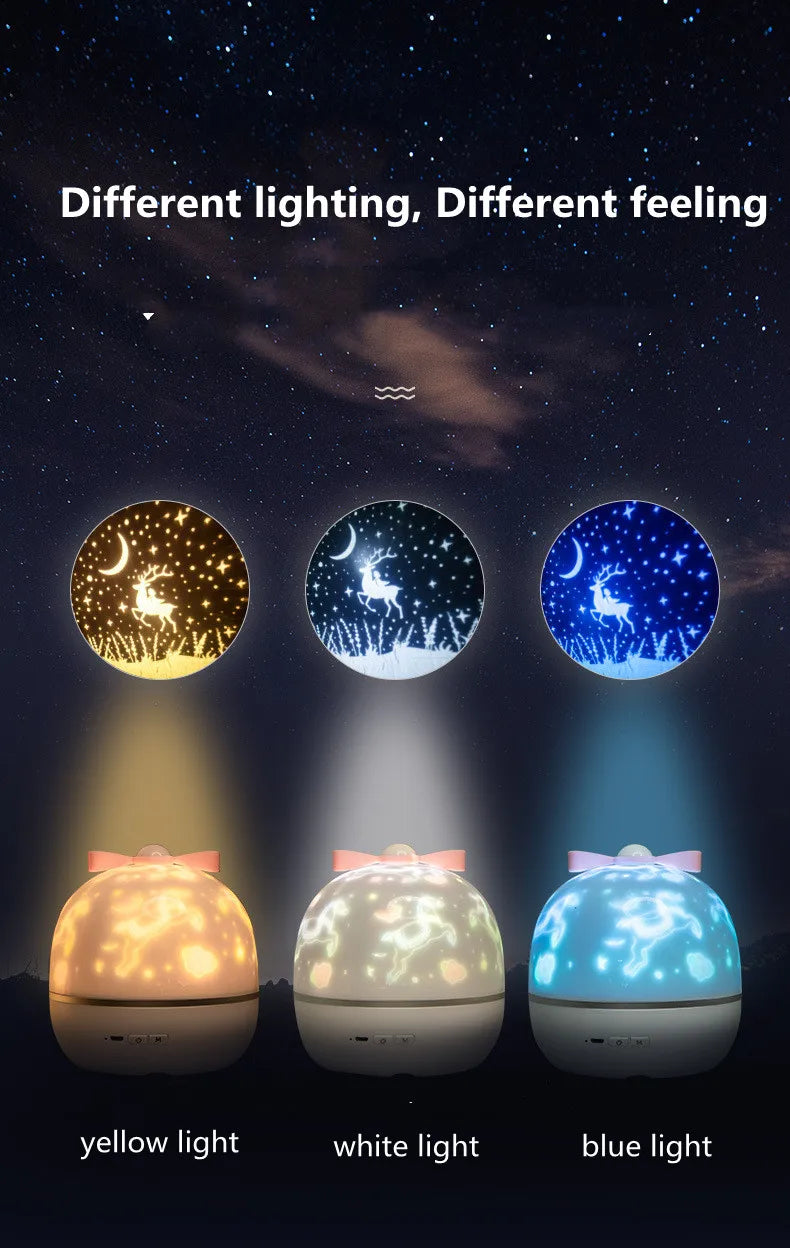 Rotating Sky Moon Lamp Galaxy Lamp