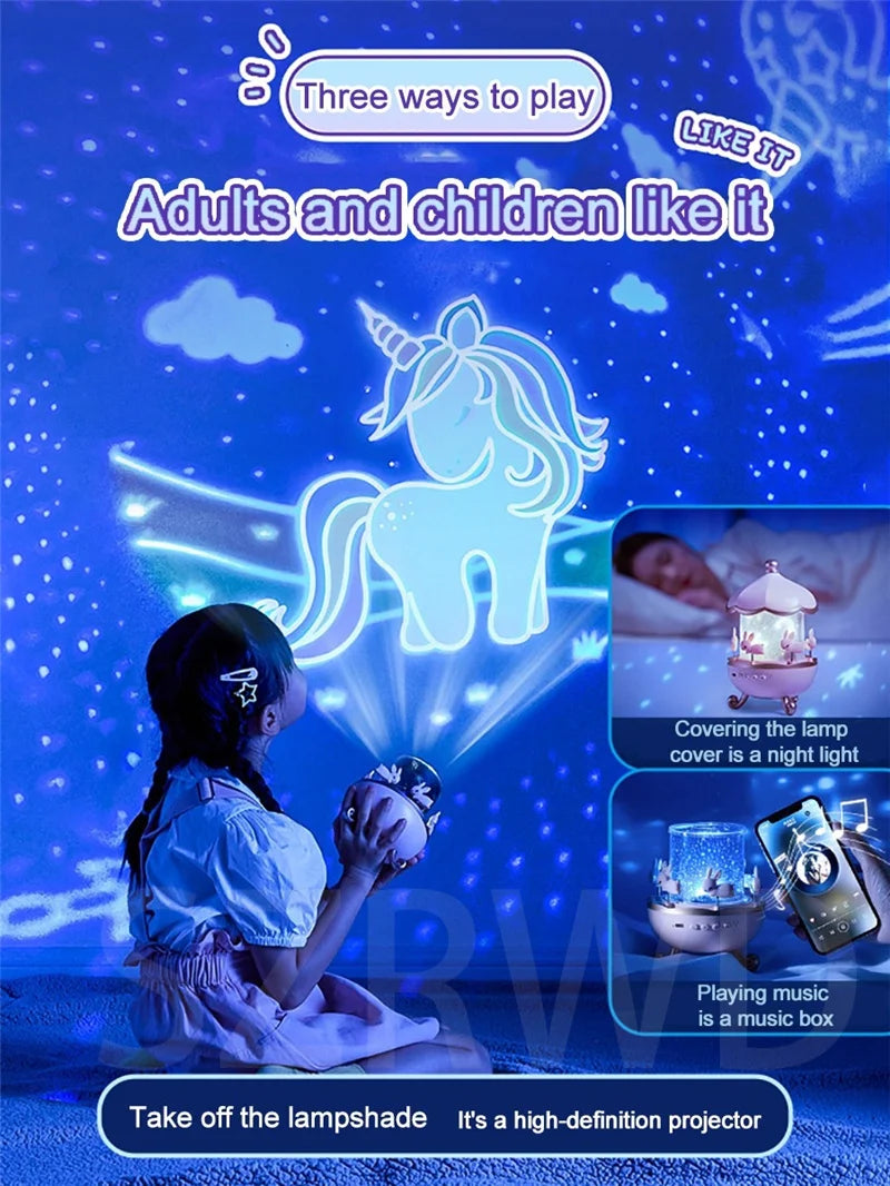 Night Light Projector USB Rechargeable  Lamp