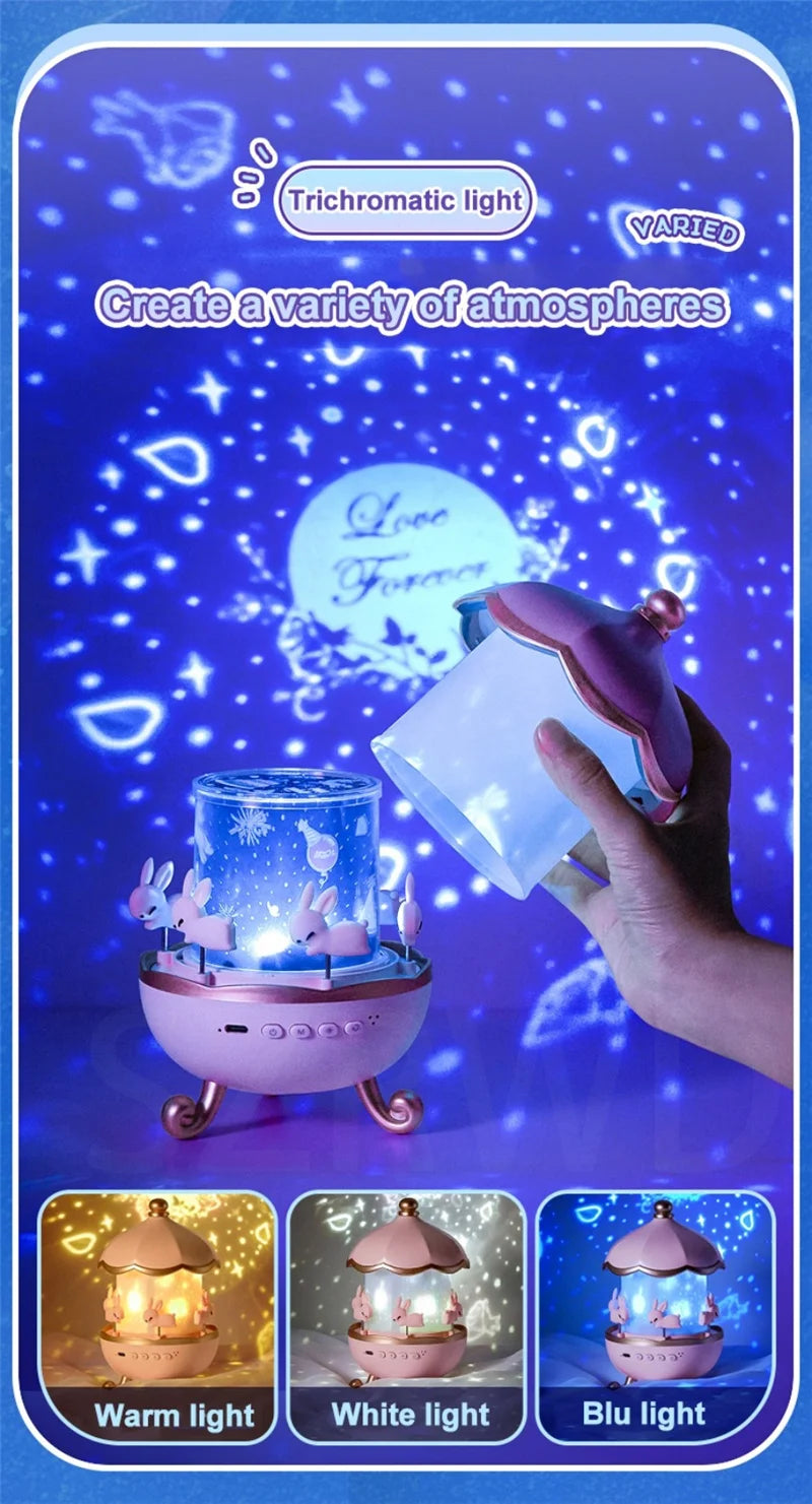 Night Light Projector USB Rechargeable  Lamp